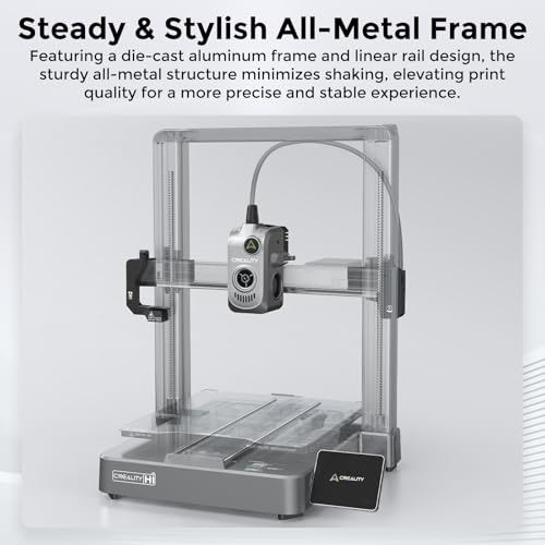 Creality Hi Combo 3D Printer, 4-Color CFS System, Auto RFID Filament Detection, 500mm/s Speed, All-Metal Frame, 260x260x300mm Build Volume, Smart Cloud Control