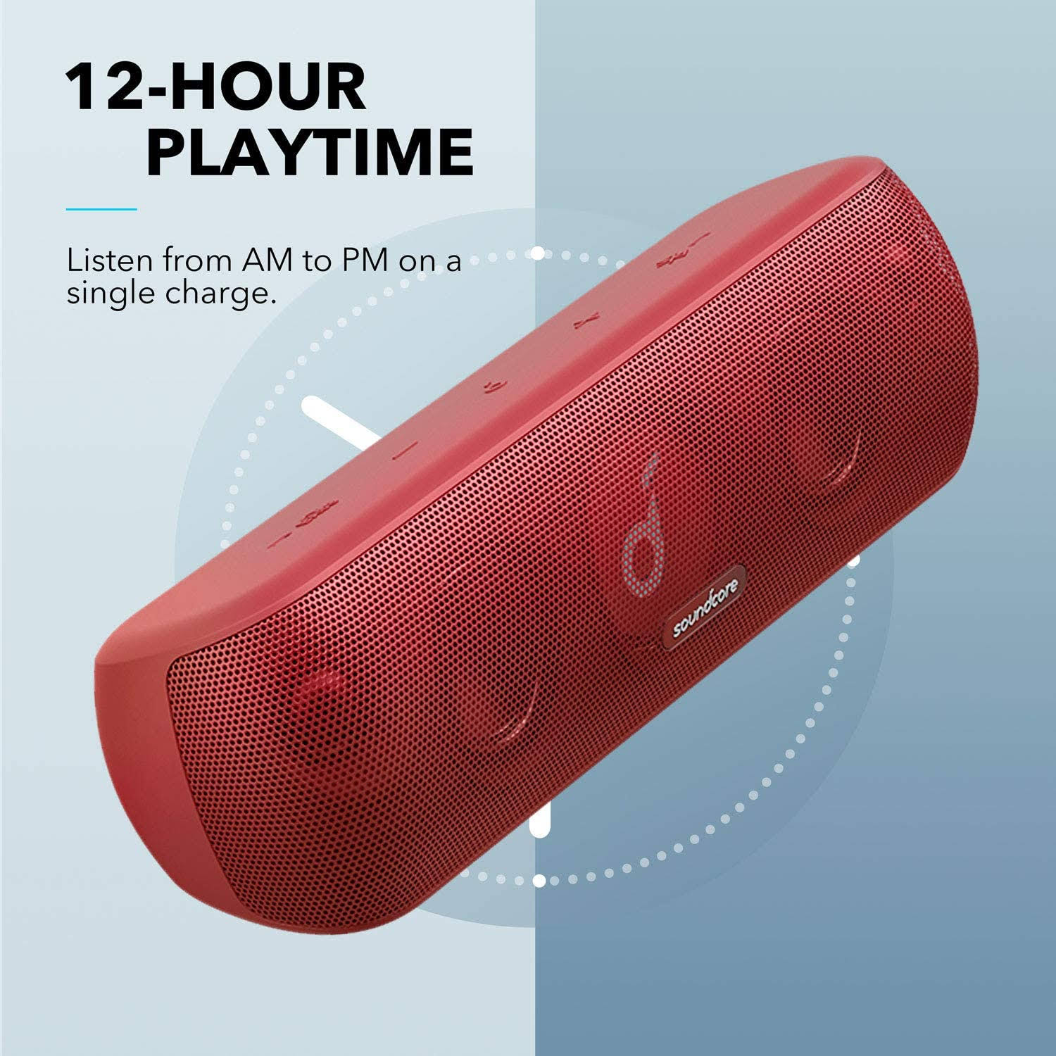 Soundcore Motion + Bluetooth Speaker with Hi-Res 30W Audio, BassUp - Red