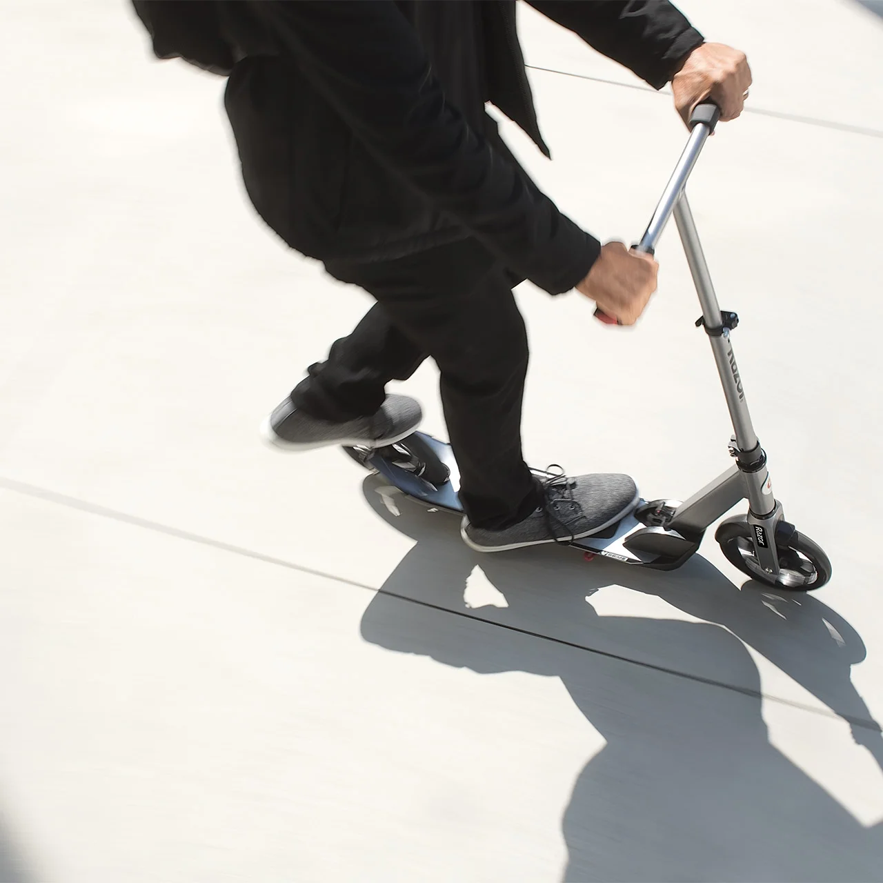Razor A5 Prime Folding Kick Scooter, 8" Wheels, Anodized Aluminum,  for Kids, Teens, Adults up to 220 lb