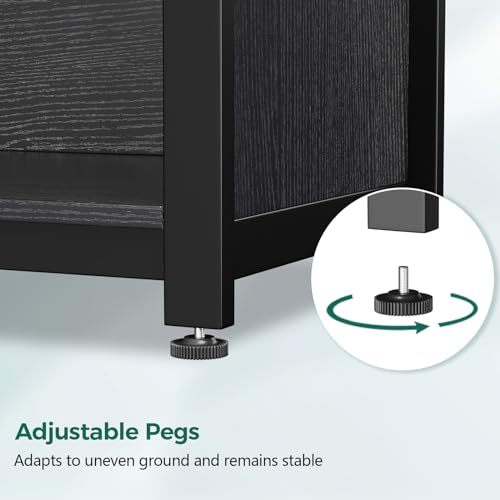 40-50 Gallon Fish Tank Stand with Cabinet, Metal Aquarium Stand for Accessories Storage, Reptile Tank Turtle Terrariums Table Bearable 1000LBS, Accommodates 2 Aquariums