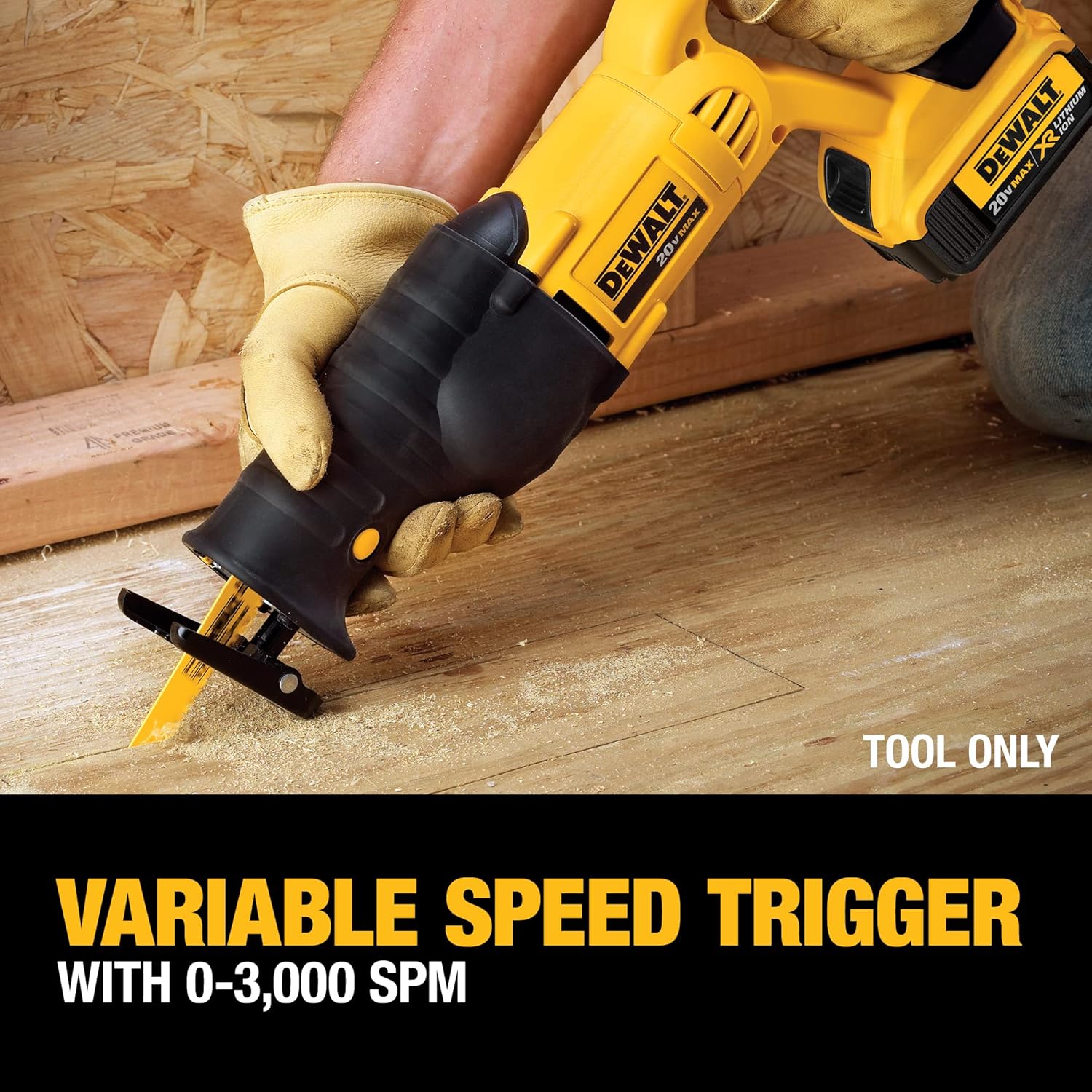 DEWALT 20V MAX* Reciprocating Saw, Tool Only (DCS380B)