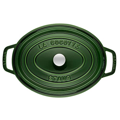 Staub Cast Iron Oval Cocotte, Dutch Oven, 5.75-quart, serves 5-6, Made in France, Burnt Orange
