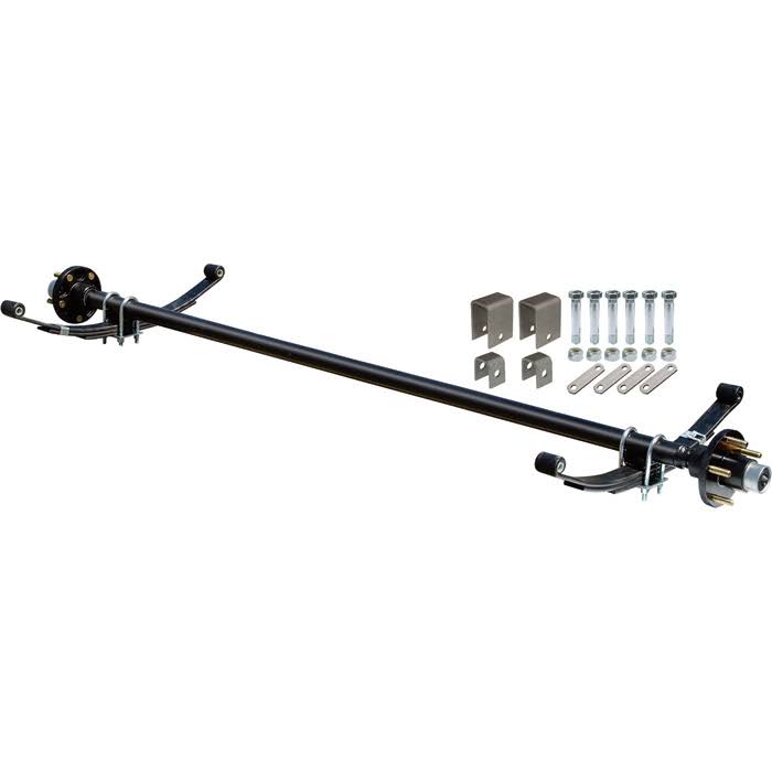 Ultra-Tow 2000-Lb. Capacity Complete Axle Kit - 60Inch Hubface, 48Inch Spring Center, 5-Stud Pattern, 4.5inch Hubs 61312