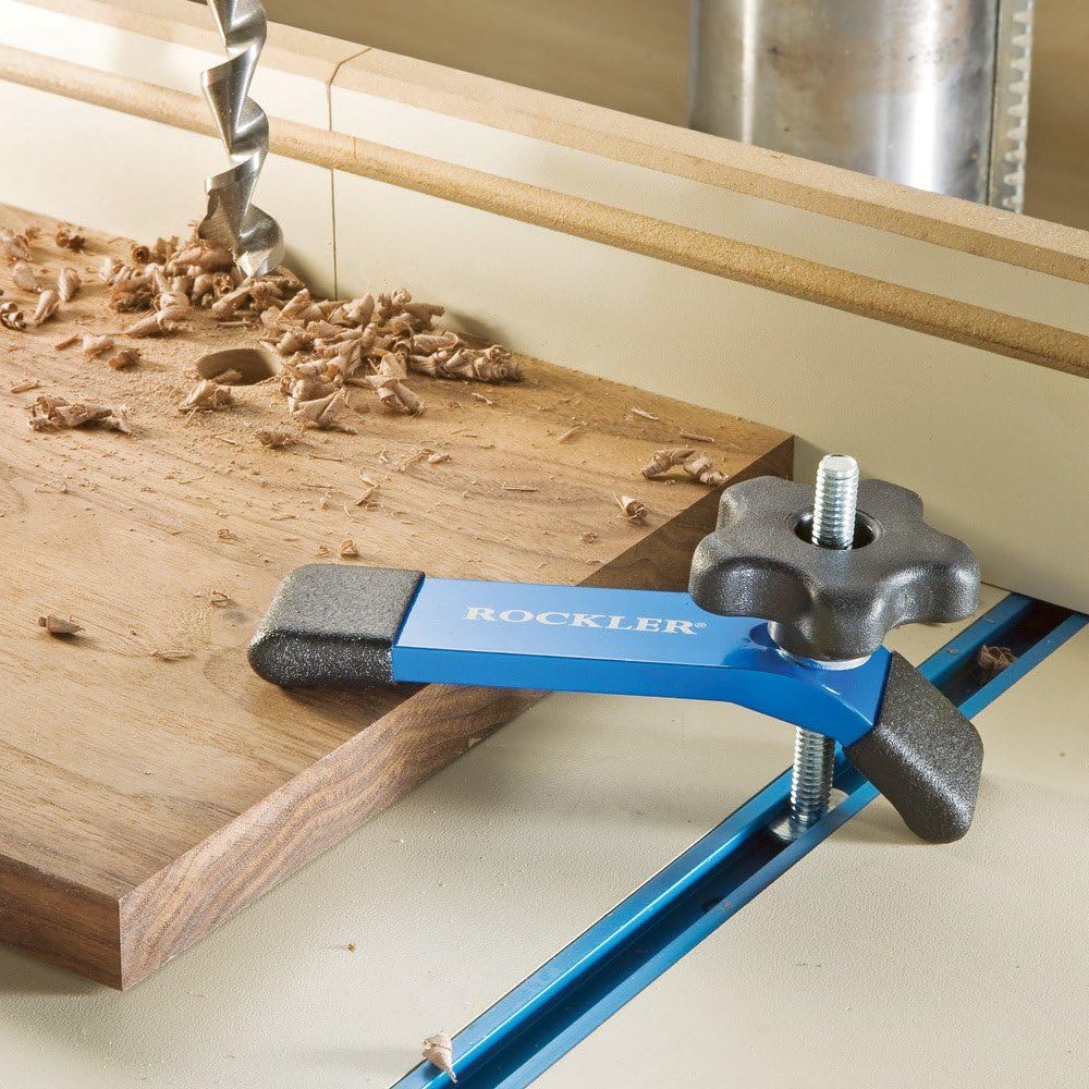 Rockler Universal Aluminum T Track Kit (17-Piece), 4’ Length T Track Aluminum w/ Unique Stacked-Slot Design - T Tracks Woodworking Kit Includes T-Slot Bolts, T-Knobs, 5-Star Knobs Pack of 2