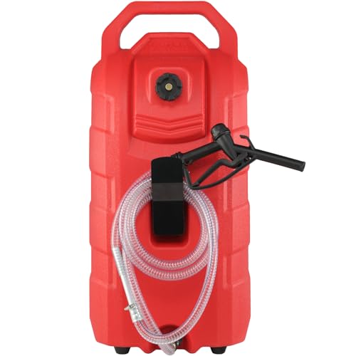 VEVOR 16 Gallon Fuel Caddy, 7.8 L/min, Portable Gas Storage Tank Container with Nozzle Rubber Wheels, Fuel Transfer Storage Tank for Gasoline Diesel Machine Oil Car Mowers Tractor Boat Motorcycle