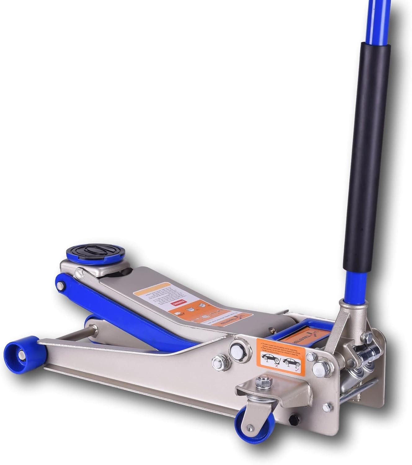 LiftMaster 3 Ton Heavy Duty Ultra Low Profile Steel Floor Jack with Quick Lift