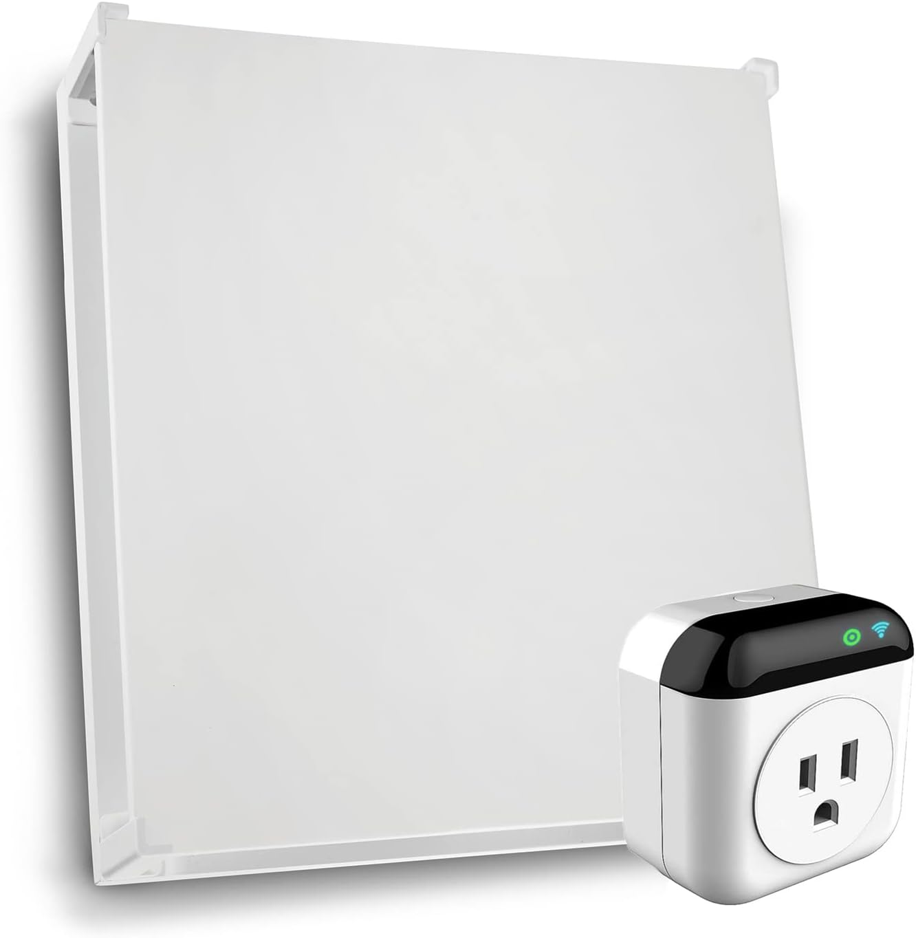 EconoHome Wall Mount Space Heater Panel - 250 Watt Splashproof Convection Heater - Ideal for 100 Sq Ft Room or Bathroom - 120V Electric Heater - Save Up to 50% of Heating Cost - Overheat Protection