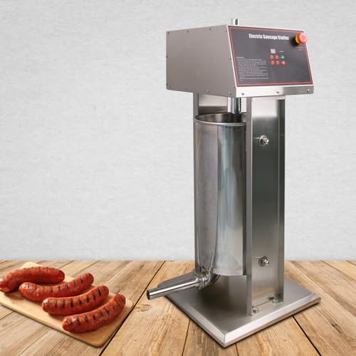Electric Sausage Stuffer 55LBS Vertical Sausage Maker Machine Stainless Steel Sausage Filler Machine with 4 Stuffing Tubes for Commercial & Home Use