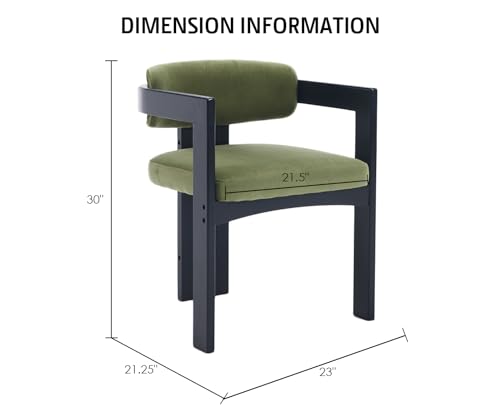 chairus Modern Dining Chairs Set of 4 PU Leather Dining Room Chairs Upholstered Cushion Walnut Wood Frame, Black