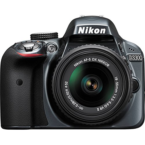 Nikon D3300 24.2 MP CMOS Digital SLR with Auto Focus-S DX NIKKOR 18-55mm f/3.5-5.6G VR II Zoom Lens (Red)