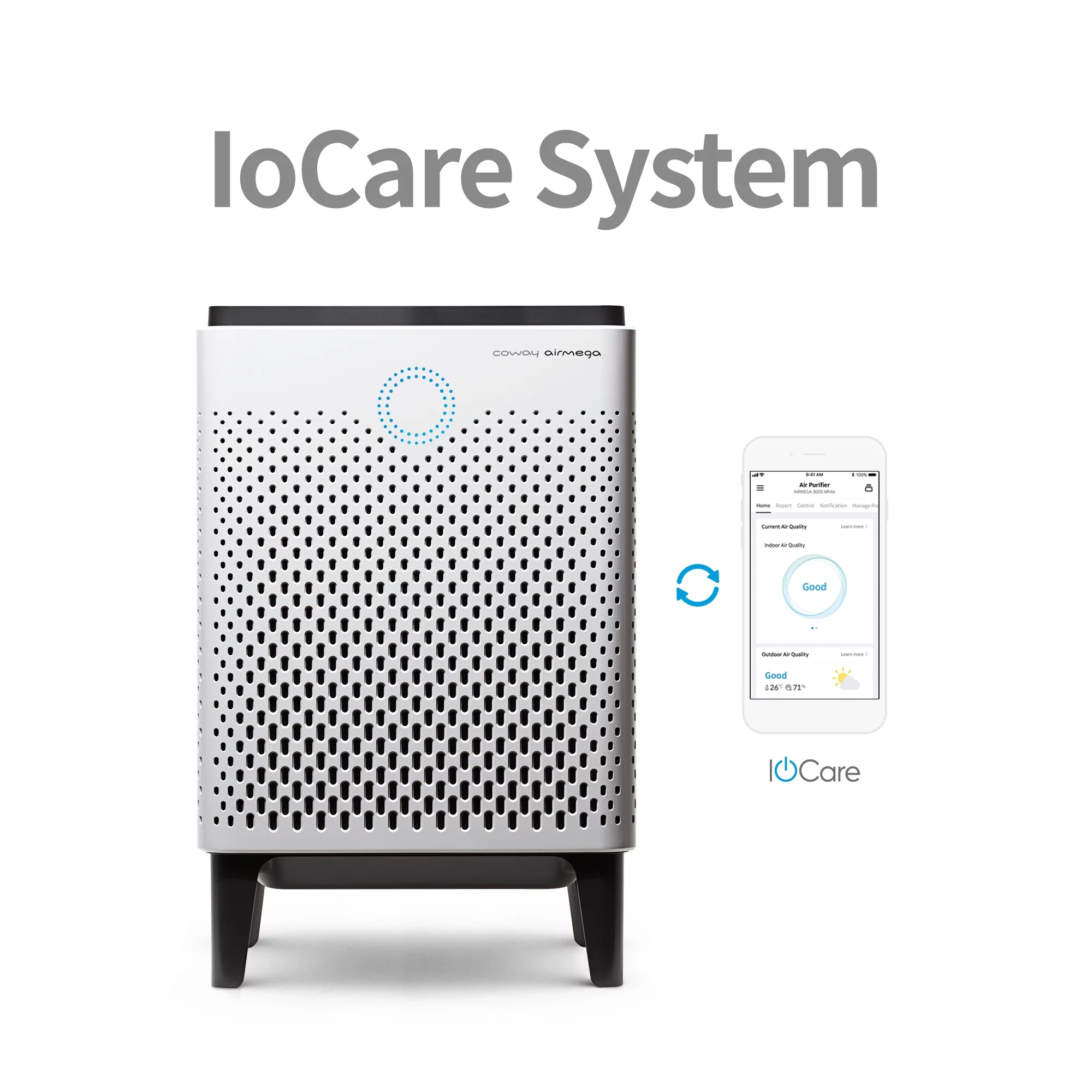 Coway Air Purifier Airmega 400S Graphite True HEPA Air Purifier with 1560 sq ft Coverage, WiFi enabled, Auto, Eco, & Sleep Mode, Air Quality & Filter Replacement Indicator
