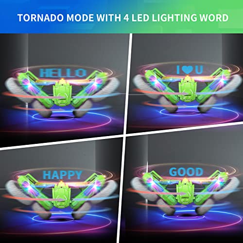 DEERC 1/14 Brushless Fast Extreme 70kph 4X4 Off-Road Truck, 7 Lighting Modes Remote Control with 2 Li-ion Batteries, Electric Large Truggy for Snow Sand