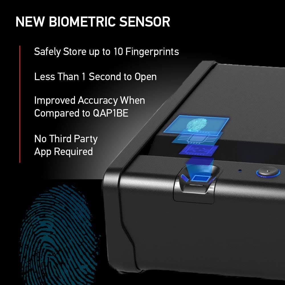 Sentrysafe QAP2BLX XL Quick Access Biometric Pistol Safe