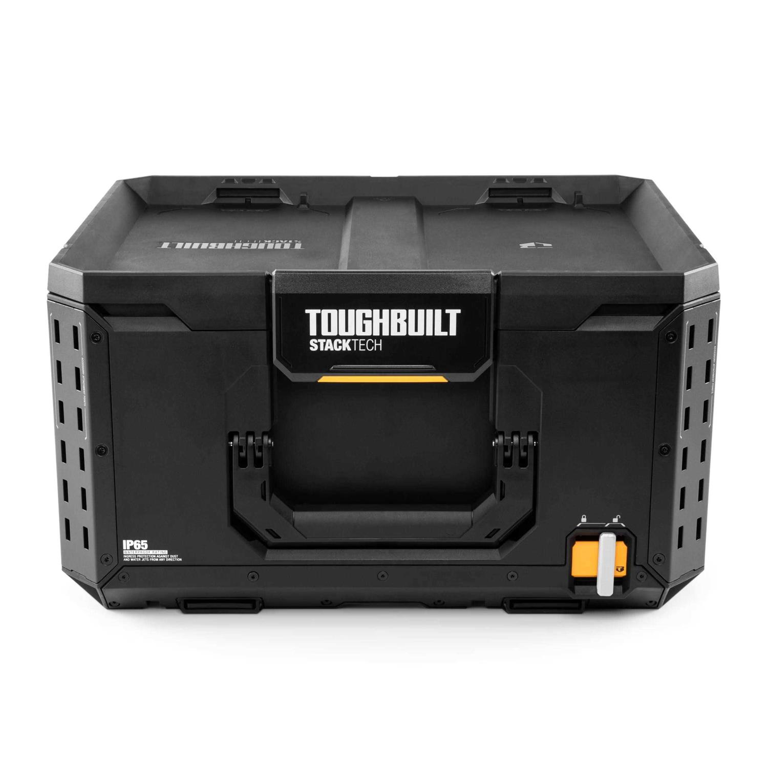 TOUGHBUILT STACKTECH Large 21-in Black Plastic Lockable Tool Box - Shop Hardware Tools Online Store