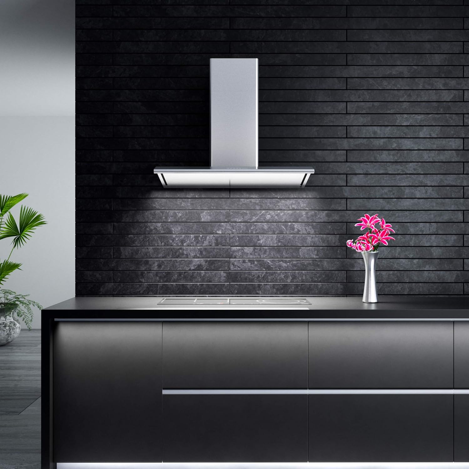 Futuro Futuro Wall-Mount Range Hood 36 | Capri | Kitchen Ducted/Ductless Vent Hood | Stainless Steel Exhaust Hood | LED, Ultra-Quiet with Blower