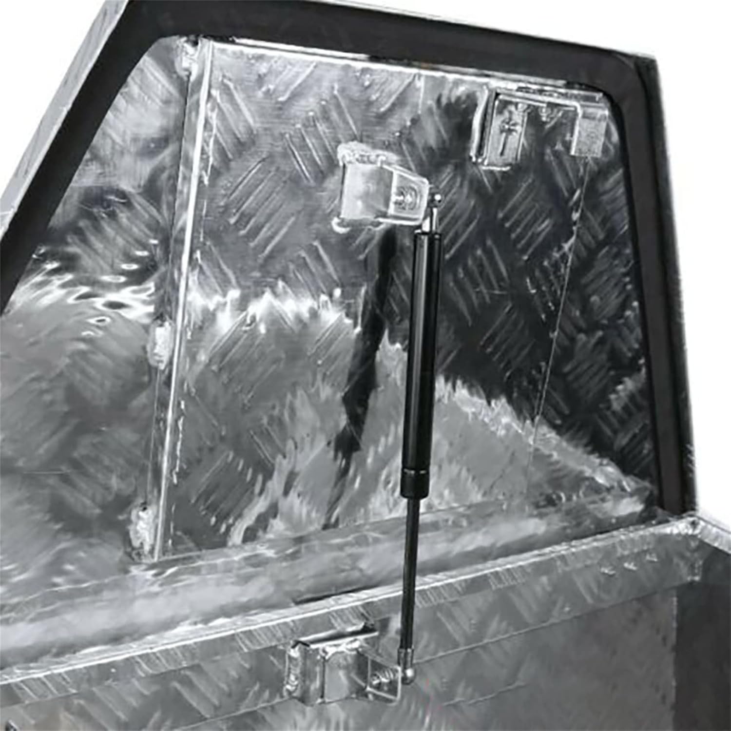 29in Aluminum Trailer Tongue Tool Box Diamond Tread for Pick Up Truck Bed RV ATV w/Lock & Keys 29 x 15 x 18in (L x W x H) Silver 1.5mm Thickness