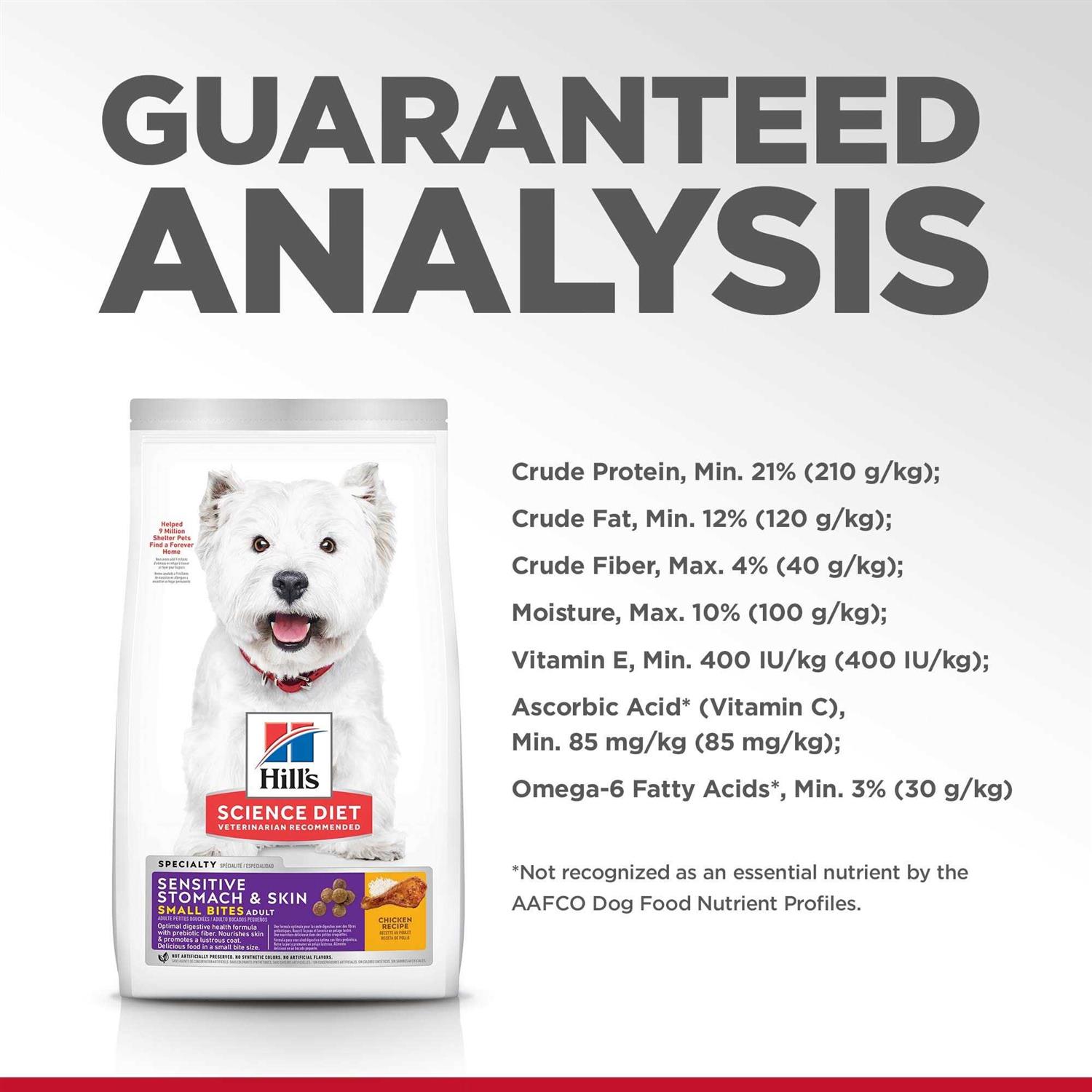 Hill's Science Diet Adult Sensitive Stomach &amp; Skin Small Bites Dry Dog Food - Pet Supplies online store