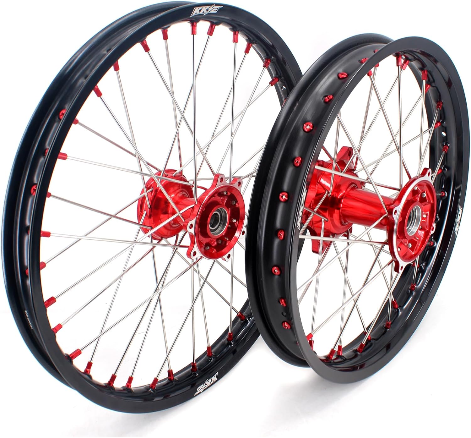 KKE 21-19'' Cast Hubs For Honda CRF250R /CRF450R /CRF450L/ CRF450RL CRF450X CRF450RX 2024 New MX Wheels Rims Nipples