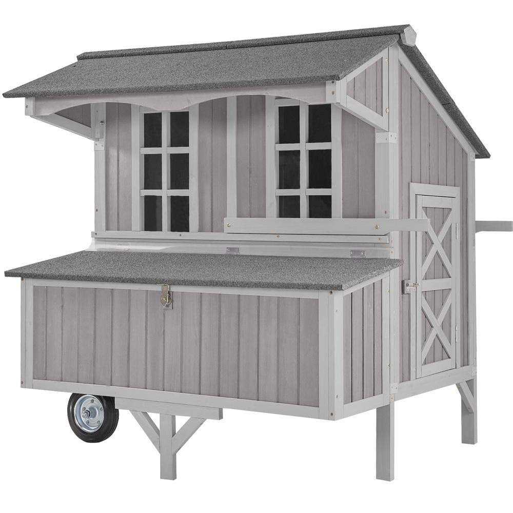 Extra-Large Chicken Coop with Big Wheels for 6-8 Chickens - Pet Supplies online store