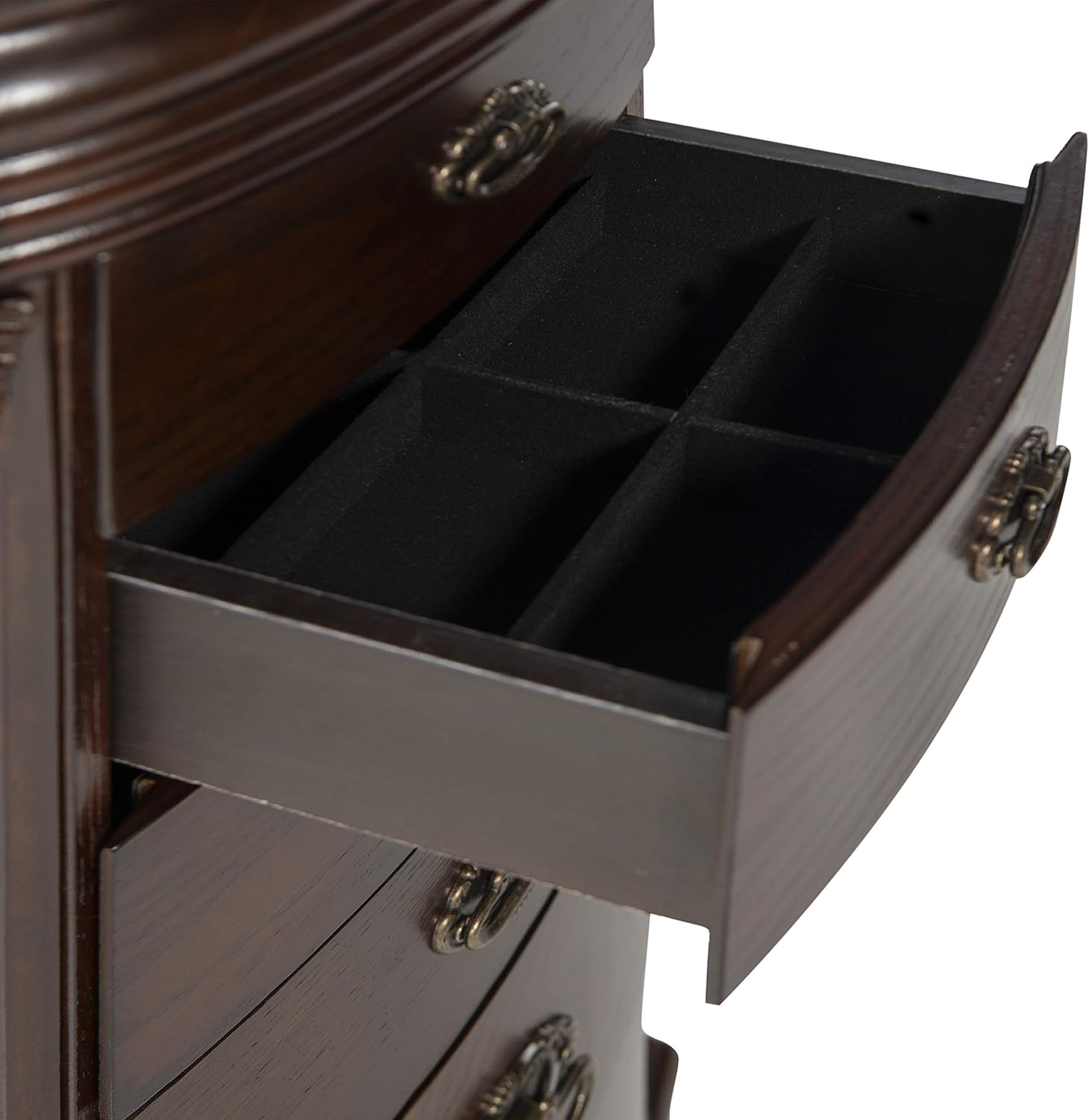 Powell Italian Influenced Transitional Espresso Jewelry Armoire,Brown