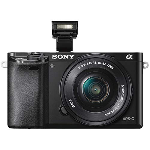 Sony Alpha a6000 Mirrorless Digitial Camera 24.3MP SLR Camera with 3.0-Inch LCD (Black) w/ 16-50mm Power Zoom Lens (Renewed)