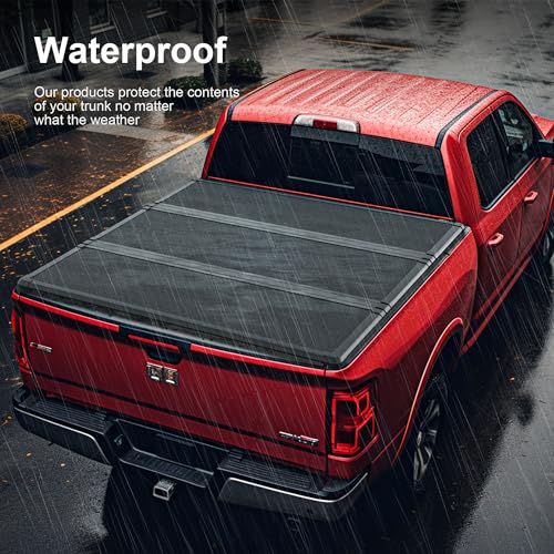 6.4ft Hard Tri-Fold Truck Bed Tonneau Cover Fit for RAM 1500 2500 3500 2003-2024 | Without Rambox