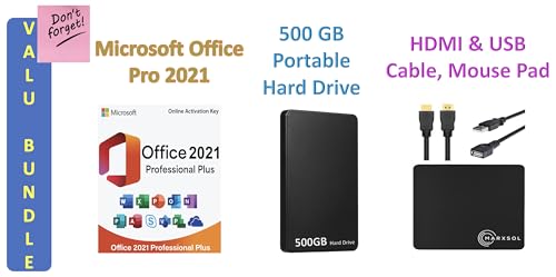 HP 2024 Premium All-in-One Desktop Computer, 21.5" FHD Display, Dual-Core Intel Celeron Processor, 16GB RAM, 1TB SSD, Webcam, WiFi, RJ-45, Win 11 Pro, Office 2021 Pro+Mouse&Keyboard+MarxsolAccessory