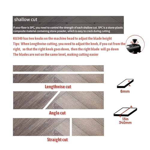 13" Pro Vinyl Floor Cutter for LVP, LVT, SPC, PVC,VCT, WPC and Rigid Core Vinyl Plank Flooring,Honing Stone Included