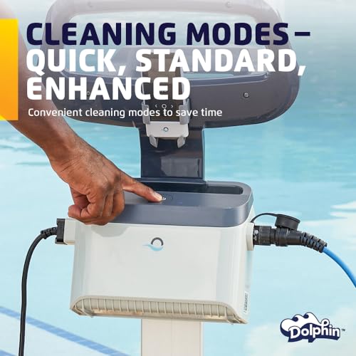Dolphin W20 Automatic Robotic Pool Vacuum Cleaner Includes Remote Control and Caddy, Floor Cleaning Only, Ideal for Commercial Shallow Depth Pools up to 78 FT in Length