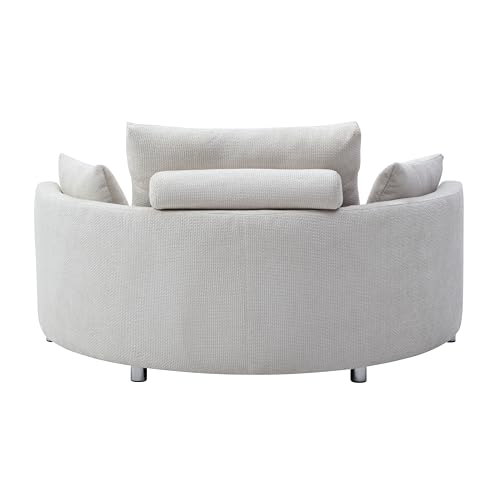 Foldable Sleeper Sofa Bed,Adjustable Futon Sofa with 3 Elastic Pillows,Multi-Functional Sitting and Sleeping Sofa,Circular Bed,Floor Sofa Chair Bed,for Balcony,Living Room,Bedroom,Burgundy