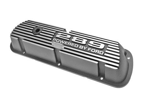 SBFW 289 Scott Drake Classic Aluminum Valve Covers - Black Powdercoated, Stock, Cast Aluminum, Small Block Ford Windsor | Scott