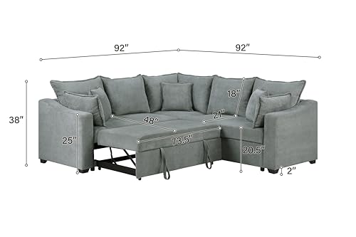 Oversized U-Shaped Sectional Sofa Couch Plush Corduroy Upholstered Modular Deep Seat Sofa&Couch Sectional W/Right Facing Chaise Lounge and 7 Toss Pillows for Home Apartment Living Room Furniture Sets