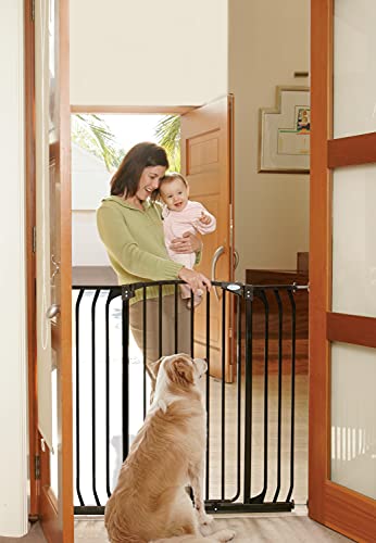 Dreambaby Chelsea Extra-Tall Auto-Close Security Baby Safety Gate-Black-with Extensions, Black, 28 - 42.5"