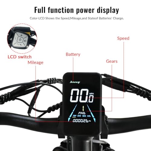 Electric Bike for Adults,Ebike with 1000W+1000W Dual Motor,E Bike with 48V 20AH Battery, 30MPH Commuting Electric Bike, High Brushless Gear Motor,Electric Bicycle for Adults 21 Speed