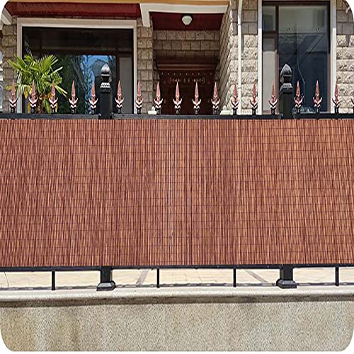 Apartment Balcony Privacy Screen Wood Fence Outdoor Wallworks Design Bamboo Wall Panel for Living Room Decorative Ceiling 1.5M 2M 3M Long (Size : 70cmx800cm(2.3ftx26.2ft))