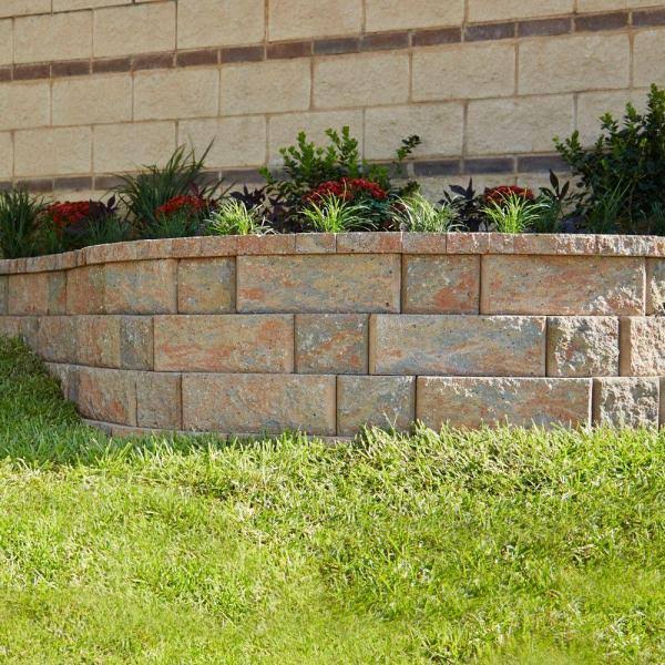 Pavestone Rockwall Large 6 in. x 17.5 in. x 7 in. Palomino Concrete Retaining Wall Block (