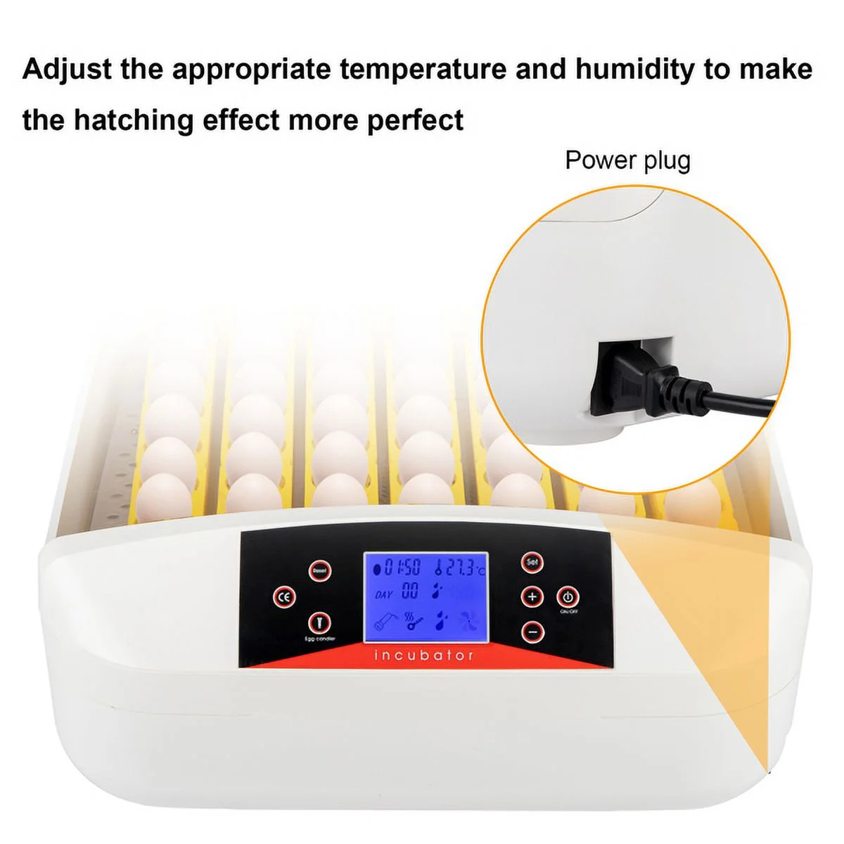 56-Egg Incubator, Fully Digital Incubators for Hatching Eggs with Automatic Egg Turning, Humidity & Temperature Control, Poultry Hatcher Machine for Hatching Chicken Duck Goose Pigeon Quail Bird