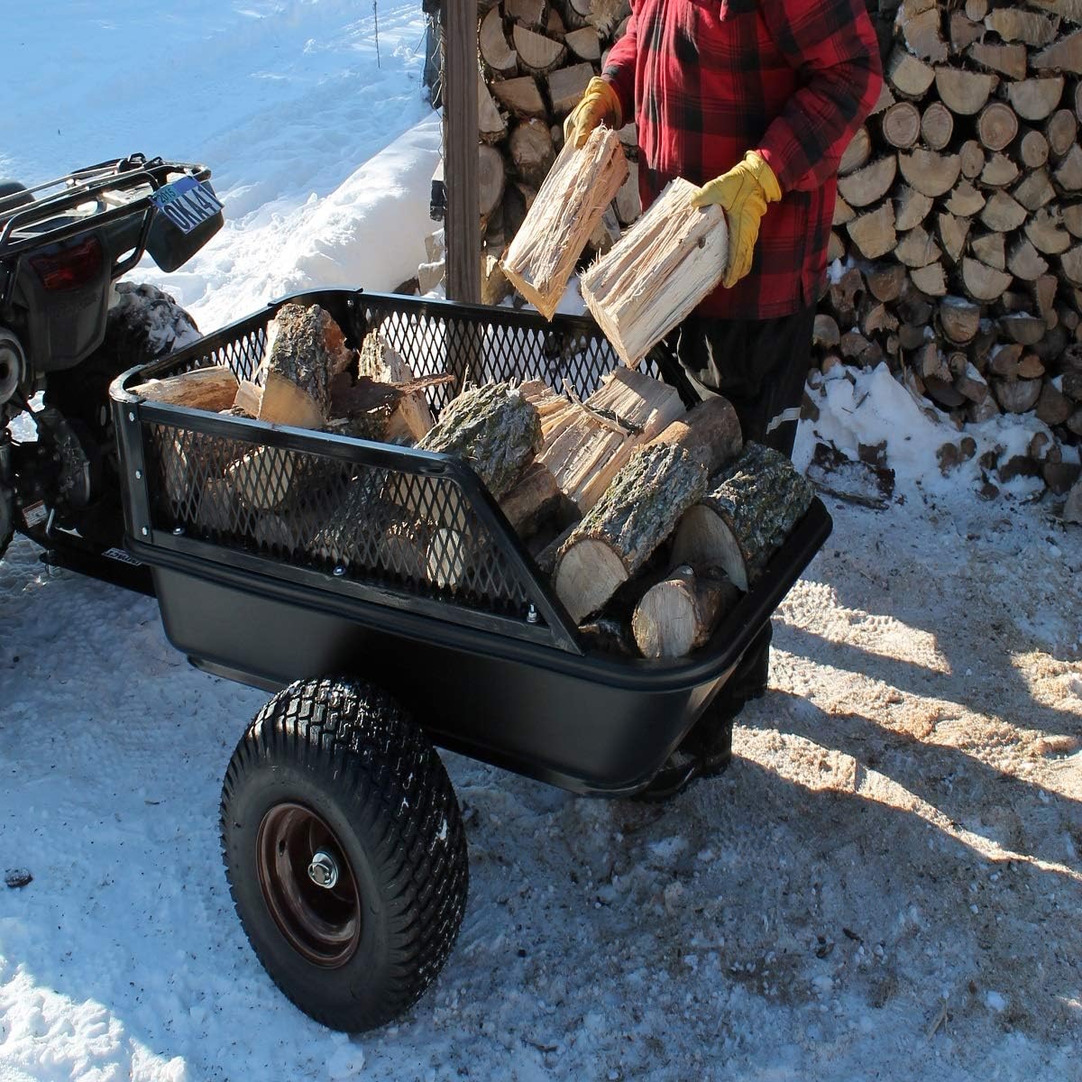 MotoAlliance Impact ATV/UTV Heavy Duty Utility Cart and Cargo Trailer 1500lb Capacity; 15 cu. ft.