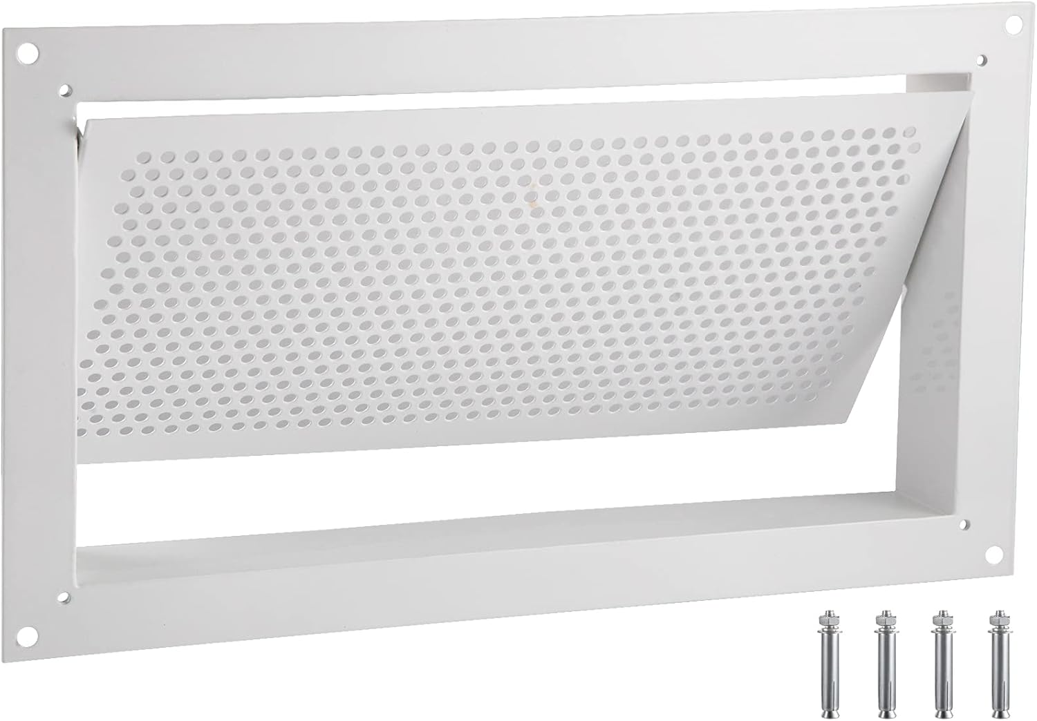 VEVOR Flood Vent, 8" Height x 16" Width x 2" Depth Foundation Flood Vent, to Reduce Foundation Damage and Flood Risk, Black, Wall Mounted, for Crawl Spaces,Garages & Full Height Enclosures