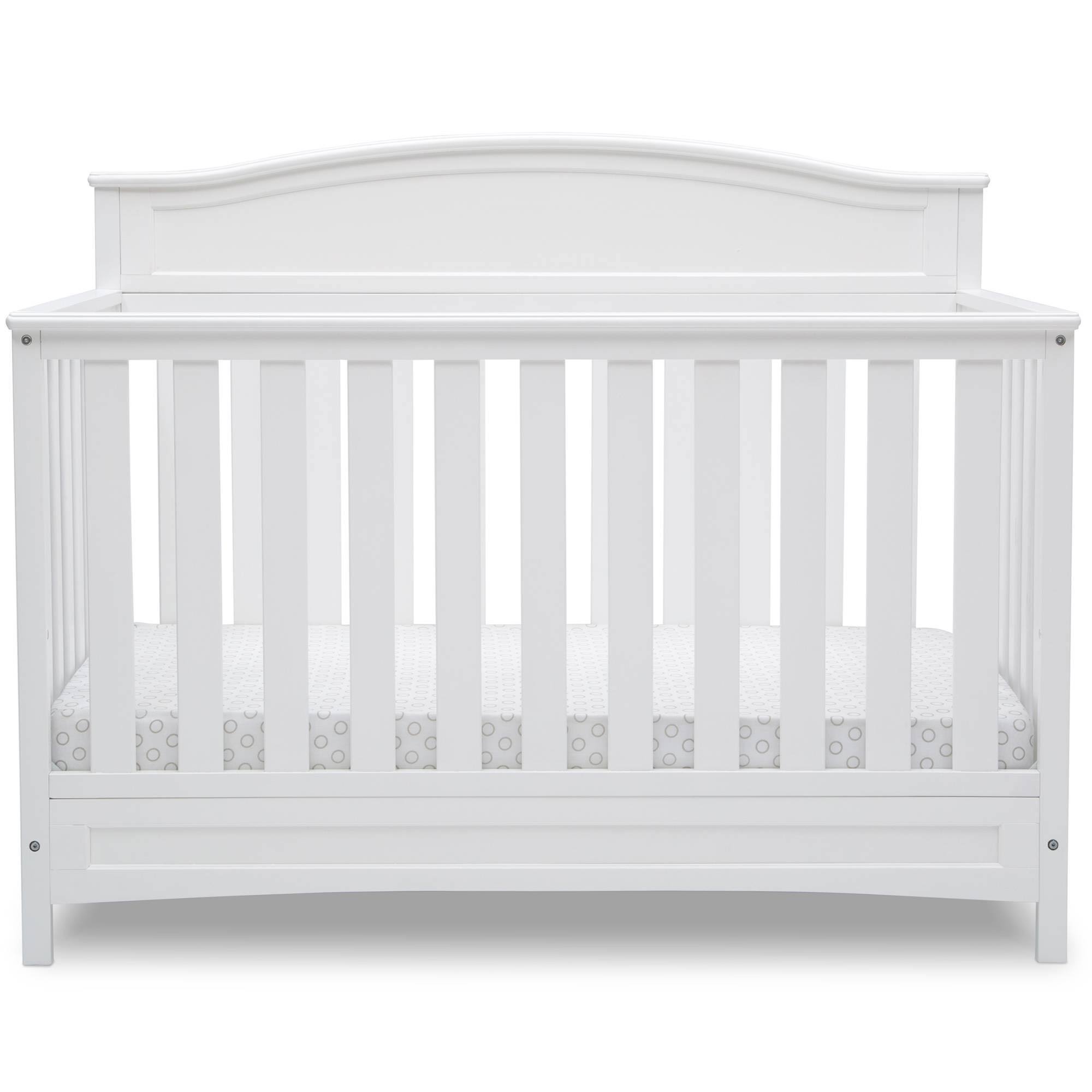 Delta Children Emery Deluxe 6-in-1 Convertible Crib, Bianca White