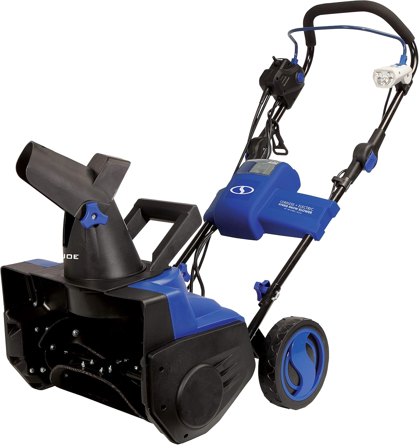 Snow Joe ION18SB-HYB 18-Inch 40 Volt Single Stage Brushless Snow Blower, Kit (Hybrid w/4.0-Ah Battery + Quick Charger)