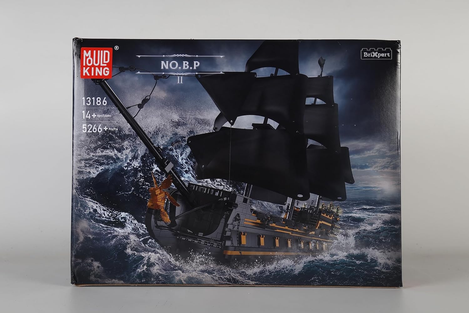 Mould King Large Pirates Ship Model Building Blocks Kits, MOC Black Pearl Sailboat Model Construction Set to Build, Gift for Kids Age 8+/Adults Collections Enthusiasts (5266+ Pieces)