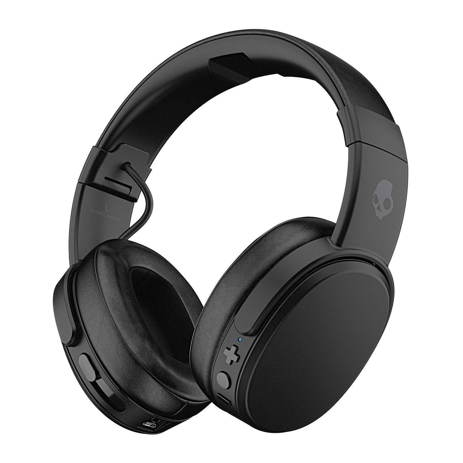 Skullcandy Crusher Bluetooth Wireless Over-Ear Headphones with Mic - Black/Coral