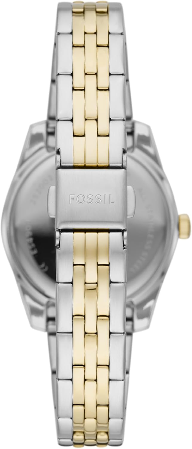 Fossil Women's Scarlette Mini Quartz Stainless Steel Three-Hand Watch, Color: Gold/Silver (Model: ES4949)
