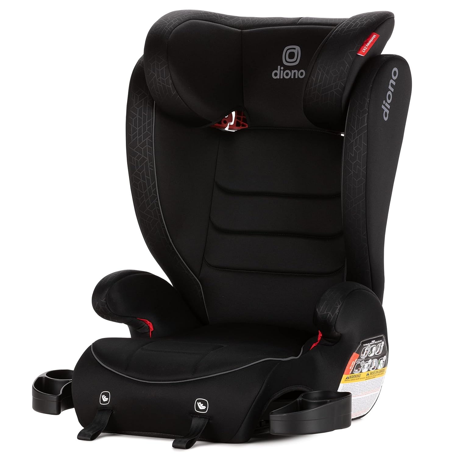 Diono Monterey 2XT Latch 2 in 1 Booster & Cambria 2 XL Dual Latch Connectors 2-in-1 Belt Positioning Booster Seat Bundle, Black