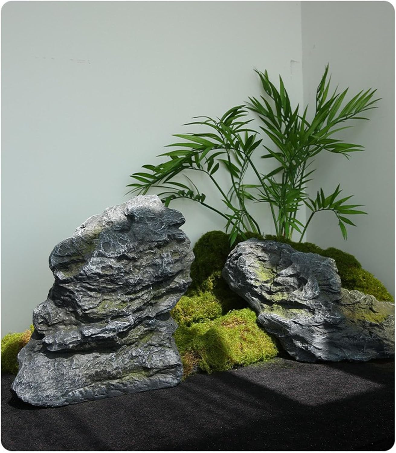 Artificial Rock Cover Faux Rocks for Outdoor Use, Artificial Stone Septic Cover, Realistic Texture Landscaping Rocks, Decorative Well Covers in Natural Look, Outdoor Fake Rock Covers(A6)