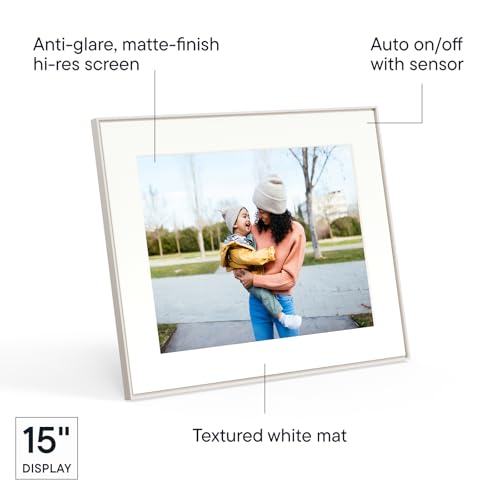 Aura Digital Picture Frame - 10.1" HD Mat Display | Wirecutter's Best Digital Frame for Gifting - Send Photos Directly from Your Phone from Anywhere | Quick & Easy Setup Over WiFi - Free App | Black