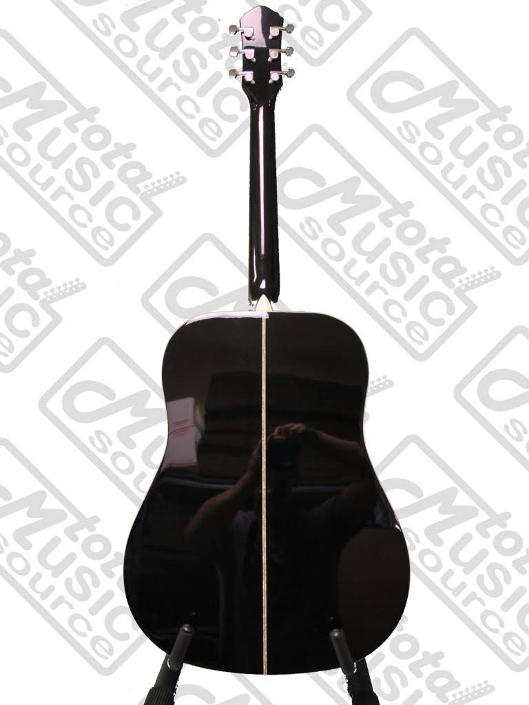 Oscar Schmidt Og2blh Left Hand Dreadnought Acoustic Guitar in Black