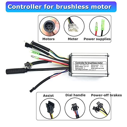 Electric Bicycle Conversion Kit 48V 350W/500W/1000W/1500W Rear Hub Motor Ebike Conversion Kit for Rear Wheel with LCD Display & PAS for Mountain Road Commuter Bicycle,48V350W-26