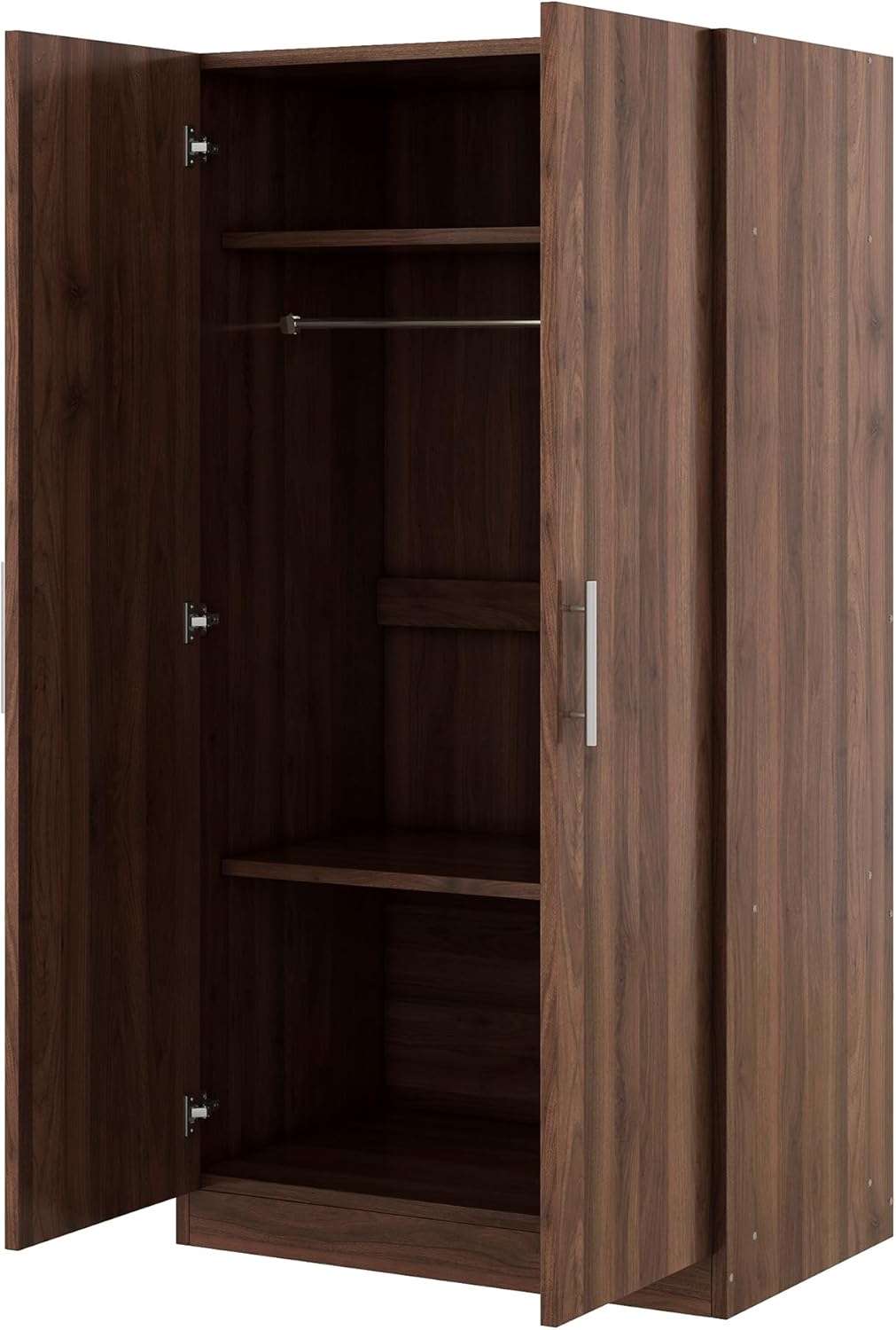 2-Door Wooden Wardrobe Armoire with 3 Storage Shelves Wooden Wardrobe Closet armoire Wardrobe Closet
